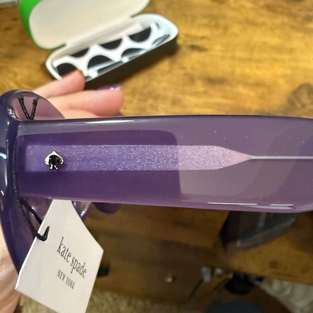NWT - Kate Spade Lavender Cat Eye Ladies Sunglasses with Case - Picture 15 of 16